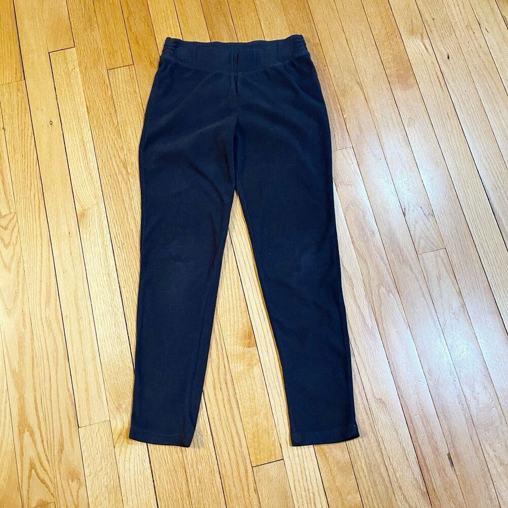 Columbia Girl’s Glacial Fleece Leggings Size M 10/12 Black Cozy Soft Pull On EUC